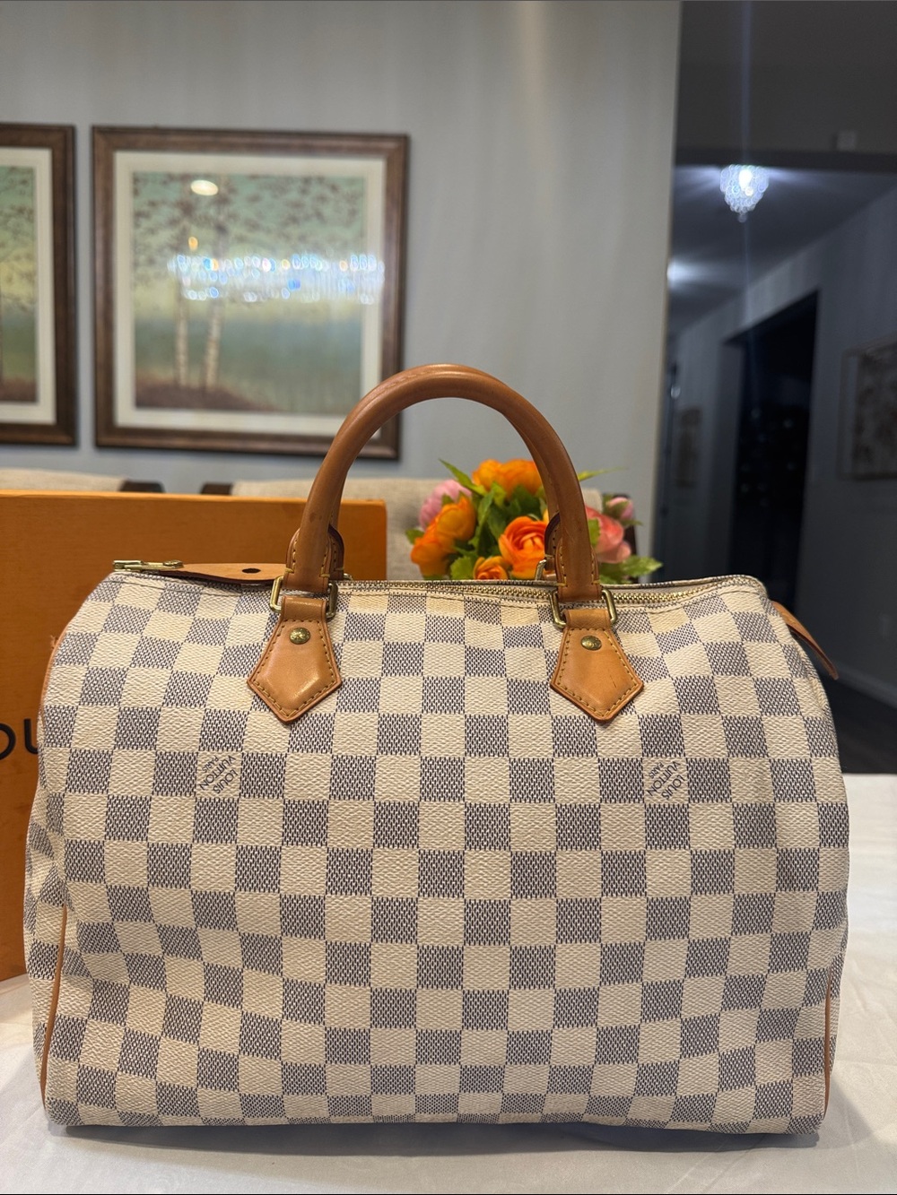 Authentic Louis Vuitton Damier Azur Speedy 30 with all inclusions - Picture 4 of 15